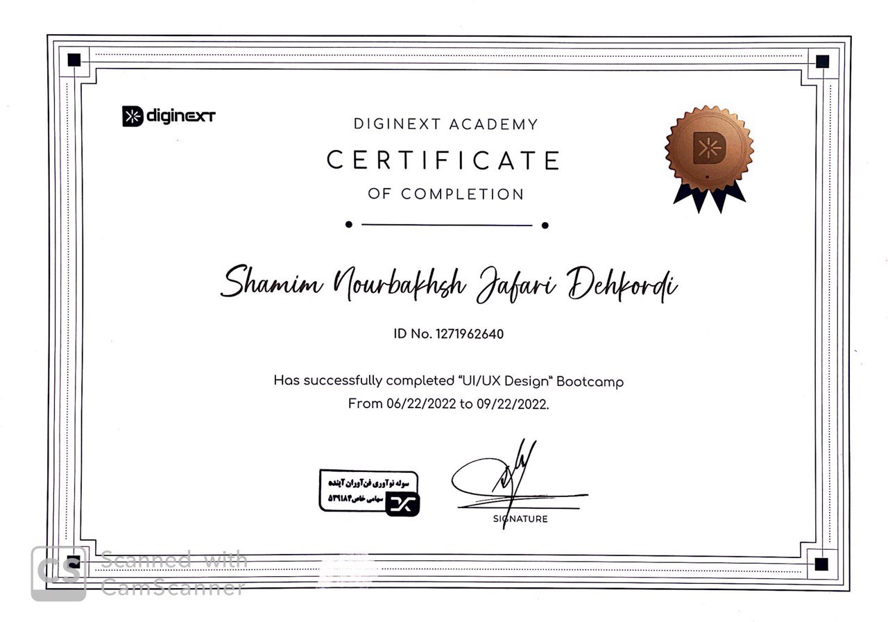 UI/UX Bootcamp Certificate